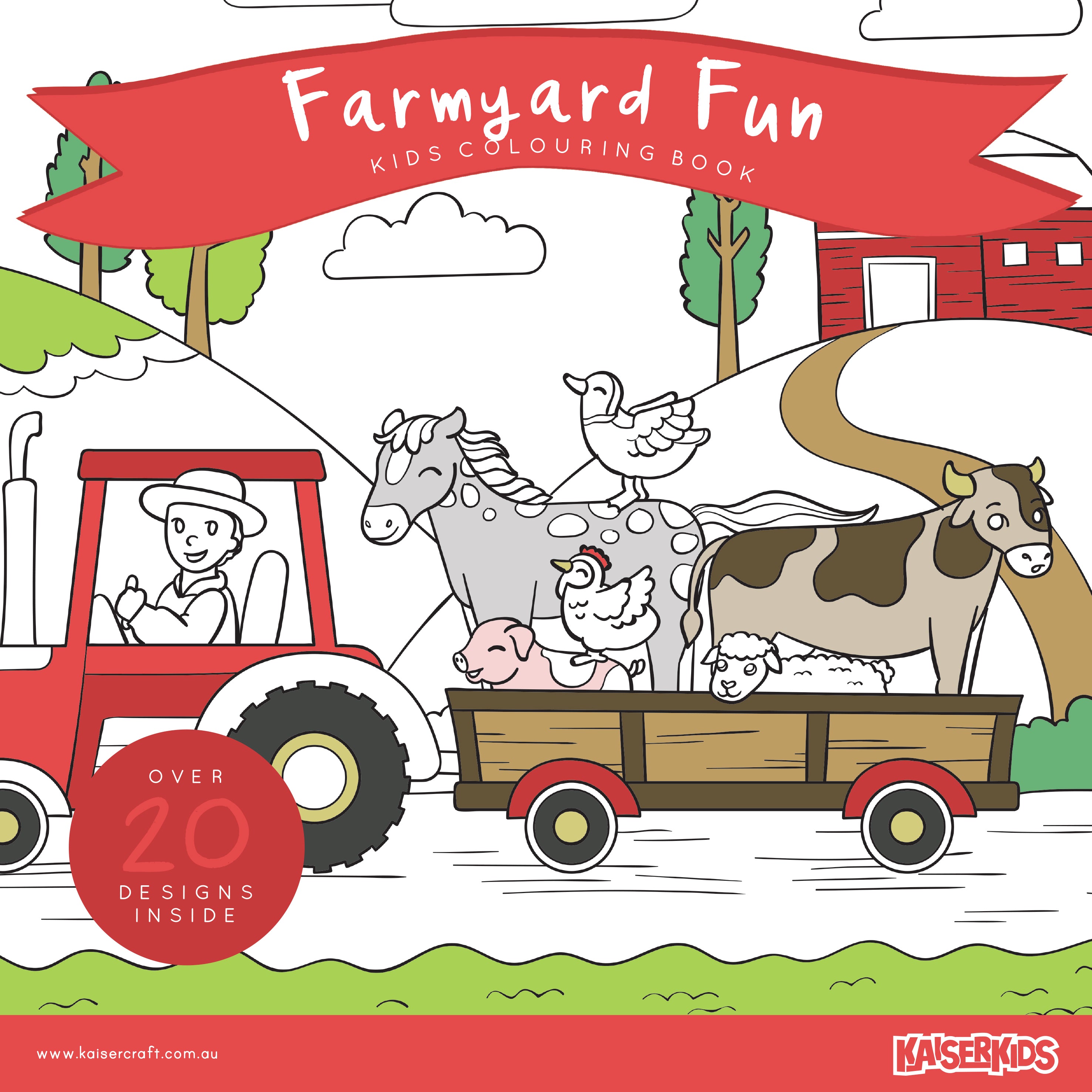 Kids Colouring Book - Farmyard Fun